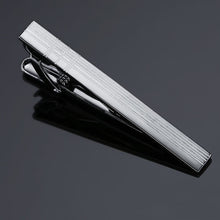 Load image into Gallery viewer, DY New and high quality laser engraving tie clip  fashion style  gold  silver and black men's business tie pin Free Delivery